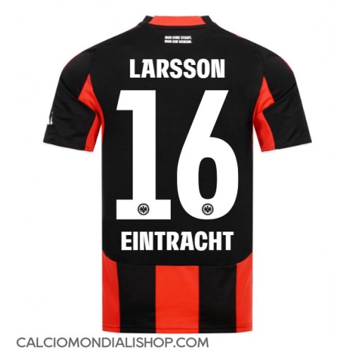 Maglie da calcio Eintracht Frankfurt Hugo Larsson #16 Prima Maglia 2025-26 Manica Corta